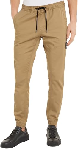 Calvin Klein Jeans Herren Hose Chino Skinny Fit, Beige (Travertine), S von Calvin Klein Jeans