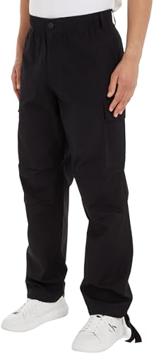 Calvin Klein Jeans Herren Hose Essential Regular Pant Cargo, Schwarz (Ck Black), XS von Calvin Klein Jeans