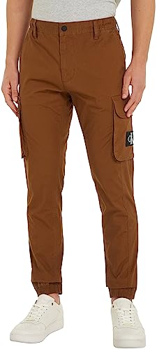 Calvin Klein Jeans Herren Hose Skinny Washed Cargo, Braun (Fudge Brown), 3XL von Calvin Klein Jeans