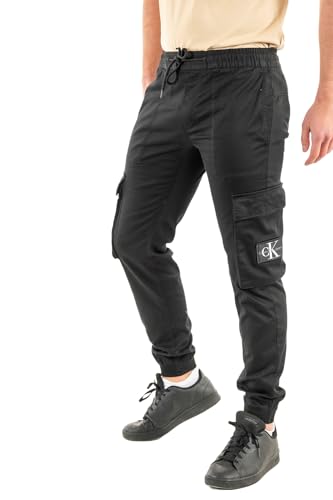 Calvin Klein Jeans Herren Hose Skinny Washed Pant Cargo, Schwarz (Ck Black), XXL von Calvin Klein Jeans