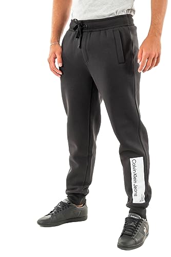 Calvin Klein Jeans Herren Hyper REAL Box Logo HWK Pant J30J324053 Strickhosen, Schwarz (Ck Black), XXL von Calvin Klein Jeans