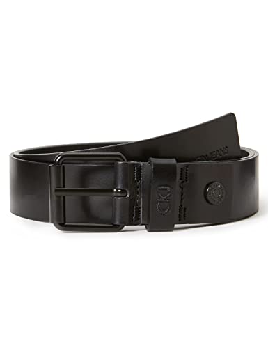 Calvin Klein Jeans Herren J 3.5CM ADJ Leather Belt Gürtel, Black, 674 (Herstellergröße: 90) von Calvin Klein Jeans