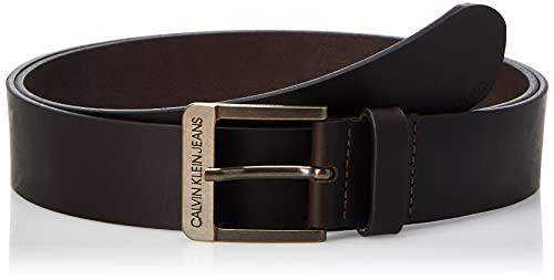 Calvin Klein Jeans Herren J 3.5CM ADJ Leather Belt Gürtel, Braun (Turkish Coffee 201), 674 (Herstellergröße: 90) von Calvin Klein Jeans