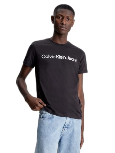 Calvin Klein Jeans Herren J30J322552 S/S-T-Shirts, Schwarz, L von Calvin Klein Jeans