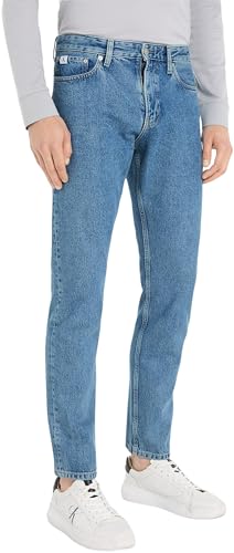 Calvin Klein Jeans Herren Jeans Authentic Straight Fit, Blau (Denim Light), 32W / 32L von Calvin Klein Jeans