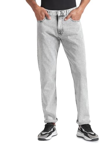 Calvin Klein Jeans Herren Jeans Authentic Straight Fit, Grau (Denim Grey), 32W / 30L von Calvin Klein Jeans