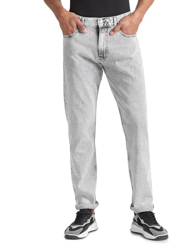 Calvin Klein Jeans Herren Jeans Authentic Straight Fit, Grau (Denim Grey), 36W / 34L von Calvin Klein Jeans