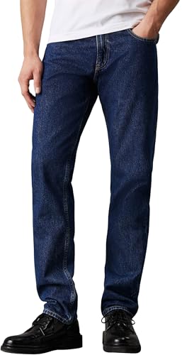 Calvin Klein Jeans Herren Jeans Hose Authentic Straight Fit, Blau (Denim Dark), 31W/30L von Calvin Klein