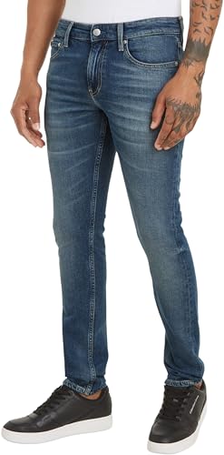 Calvin Klein Jeans Herren Jeans Slim Fit, Blau (Denim Medium), 32W/32L von Calvin Klein Jeans