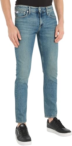 Calvin Klein Jeans Herren Jeans Slim Fit, Blau (Denim Medium), 32W / 32L von Calvin Klein Jeans