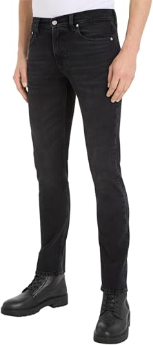 Calvin Klein Jeans Herren Jeans Slim Fit, Schwarz (Denim Black), 30W / 30L von Calvin Klein Jeans