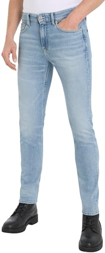 Calvin Klein Jeans Herren Jeans Slim Taper Skinny Fit, Blau (Denim Light), 33W / 30L von Calvin Klein Jeans