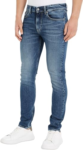 Calvin Klein Jeans Herren Jeans Slim Taper Skinny Fit, Blau (Denim Medium), 29W / 32L von Calvin Klein Jeans