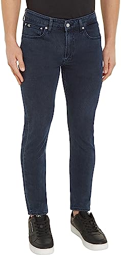 Calvin Klein Jeans Herren Jeans Slim Taper Stretch, Blau (Denim Dark), 28W / 34L von Calvin Klein Jeans