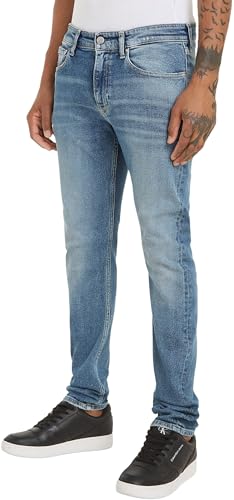 Calvin Klein Jeans Herren Jeans Slim Tapered Fit, Blau (Denim Light), 30W/30L von Calvin Klein Jeans