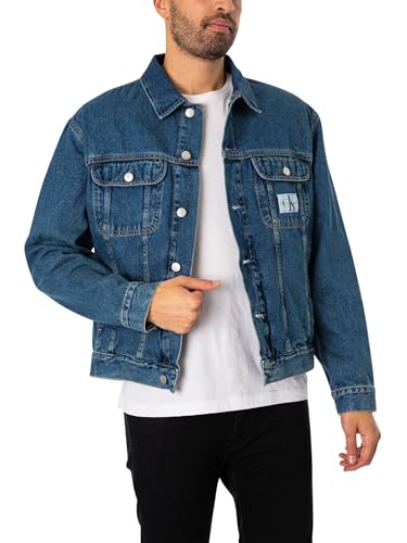 Calvin Klein Jeans Herren Jeansjacke Regular 90's Denim Jacket Baumwolle, Blau (Denim Medium), S von Calvin Klein Jeans