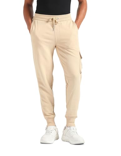 Calvin Klein Jeans Herren Jogginghose Badge Hwk Pant Sweatpants, Beige (Warm Sand), S von Calvin Klein Jeans