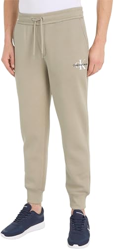 Calvin Klein Jeans Herren Jogginghose Monologo Pant Lang, Beige (Plaza Taupe), M von Calvin Klein Jeans