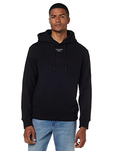 Calvin Klein Jeans Herren Stacked Logo J30J320604 Hoodies, Schwarz (Ck Black), L von Calvin Klein Jeans