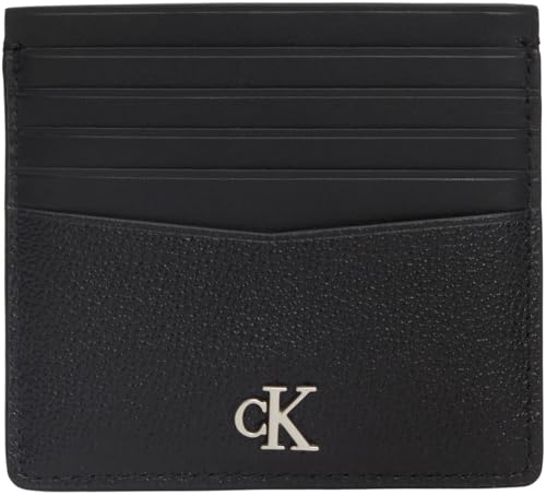 Calvin Klein Jeans Herren Kartenetui aus Leder, Schwarz (Black), Einheitsgröße von Calvin Klein Jeans