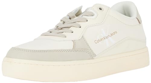 Calvin Klein Jeans Herren Cupsole Sneaker Schuhe, Beige (Creamy White/Eggshell), 41 EU von Calvin Klein