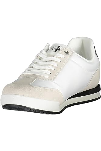 Calvin Klein Jeans Herren Low Profile Sneaker Mono Essential Schuhe, Mehrfarbig (White/Black), 44 von Calvin Klein Jeans