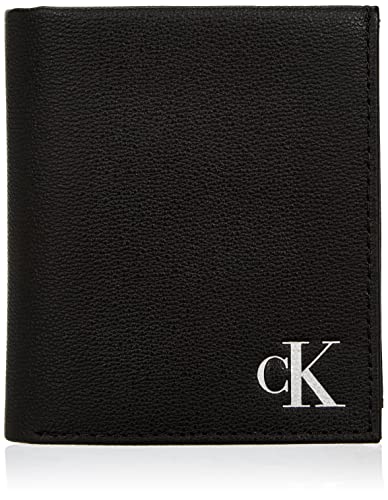 Calvin Klein Jeans Herren Mono Silver SMALL N/S Trifold K50K509862 Geldbörsen, Schwarz (Black) von Calvin Klein Jeans