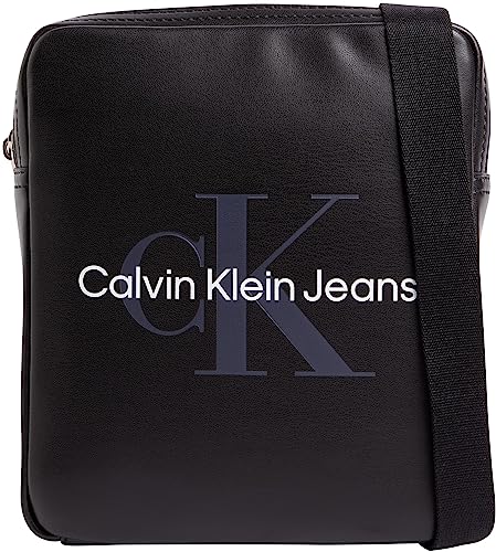 Calvin Klein Jeans Herren Umhängetasche Monogram Soft Reporter Klein, Schwarz (Black), Onesize von Calvin Klein Jeans