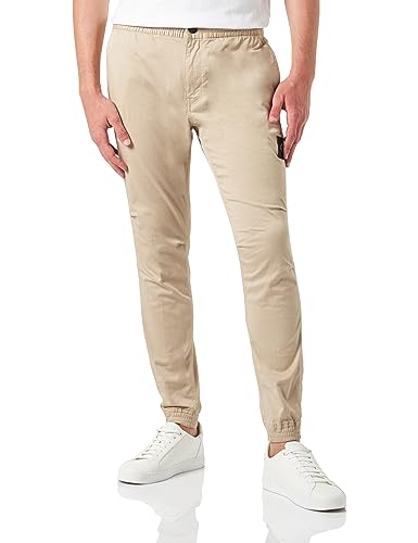 Calvin Klein Jeans Herren MONOLOGO Casual Badge Chino J30J324045 Gewebte Hosen, Beige (Plaza Taupe), L von Calvin Klein Jeans