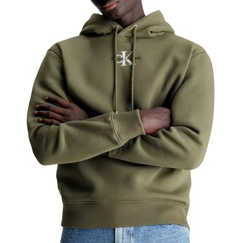 Calvin Klein Jeans Herren MONOLOGO J30J323749 Hoodies, Grün (Dusty Olive), S von Calvin Klein Jeans