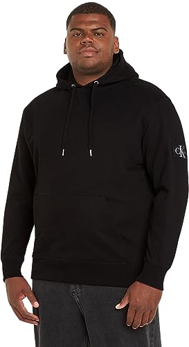 Calvin Klein Jeans Herren Plus Badge J30J324524 Hoodies, Schwarz (Ck Black), XXL von Calvin Klein Jeans