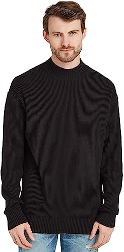 Calvin Klein Jeans Herren Pullover Blown Up Mock Strickpullover, Schwarz (Ck Black), M von Calvin Klein Jeans