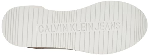 Calvin Klein Jeans Herren Runner Sneaker Retro Runner Low Laceup Su-Ny Ml mit Logo, Weiß (Triple White), 45 von Calvin Klein Jeans