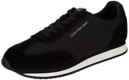 Calvin Klein Jeans Herren Runner Sneaker Retro Wingtip Mix Sportschuhe, Schwarz (Black), 40 von Calvin Klein Jeans