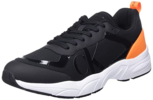 Calvin Klein Jeans Herren Runner Sneaker Retro Tennis Mesh Sportschuhe, Schwarz (Black), 41 von Calvin Klein Jeans