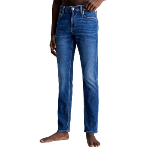 Calvin Klein Herren Jeans Hose Slim Fit, Blau (Denim Dark), 34W/32L von Calvin Klein