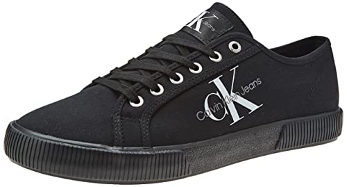 Calvin Klein Jeans Herren Vulcanized Sneaker Essential Vulc Schuhe, Schwarz (Triple Black), 45 von Calvin Klein Jeans