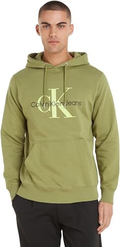 Calvin Klein Jeans Herren Seasonal MONOLOGO Regular J30J320805 Hoodies, Grün (Dark Juniper), XL von Calvin Klein Jeans