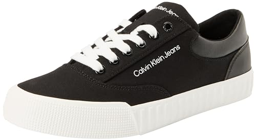 Calvin Klein Jeans Herren Sneaker zum Schnüren, Schwarz (Black/Bright White), 46 von Calvin Klein Jeans