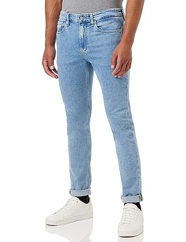 Calvin Klein Jeans Herren Slim Taper J30J323690 Hosen, Denim (Denim Light), 30W / 32L von Calvin Klein Jeans