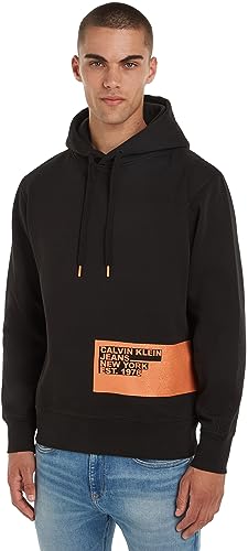 Calvin Klein Jeans Herren Stencil Blocking Logo J30J324102 Hoodies, Schwarz (Ck Black), XS von Calvin Klein Jeans