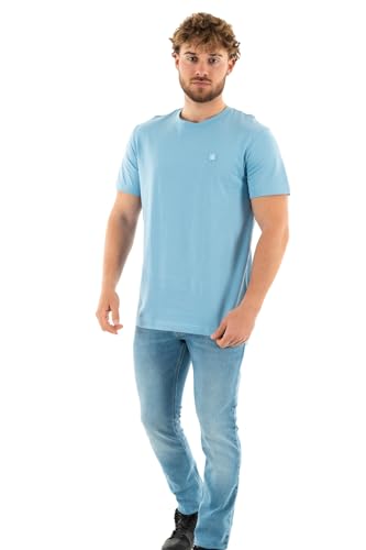 Calvin Klein Jeans Herren T-Shirt Kurzarm Ck Embro Badge Rundhalsausschnitt, Blau (Dusk Blue), M von Calvin Klein Jeans