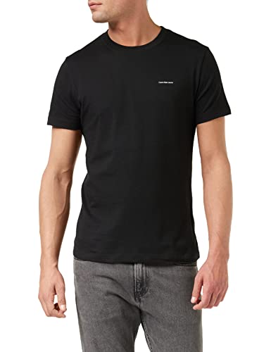 Calvin Klein Jeans Herren T-Shirts Kurzarm Institutional Rundhalsausschnitt, Schwarz (Black Beauty/Black Beauty), S von Calvin Klein Jeans