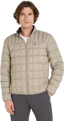 Calvin Klein Jeans Herren Jacke Ultra Light Down Jacket Steppjacke, Beige (Plaza Taupe), XS von Calvin Klein Jeans