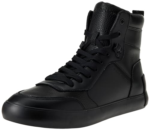 Calvin Klein Jeans Herren Vulcanized Sneaker Vulc Mid Laceup Lth In Lum Schuhe, Schwarz (Triple Black), 41 EU von Calvin Klein Jeans