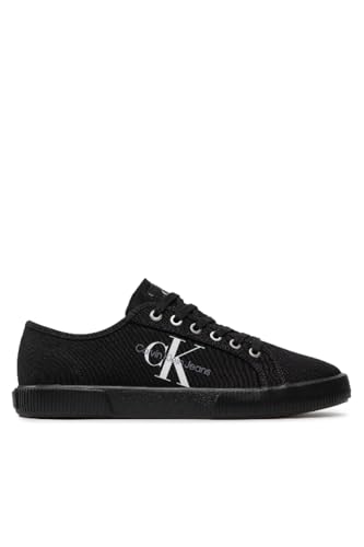 Calvin Klein Jeans Herren Vulcanized Sneaker Essential Vulc Schuhe, Schwarz (Triple Black), 43 von Calvin Klein