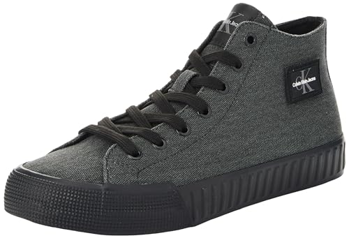 Calvin Klein Jeans Herren Vulcanized Sneaker Skater Vulc Mid Laceup Cs Ml Dif Schuhe, Schwarz (Black), 44 von Calvin Klein