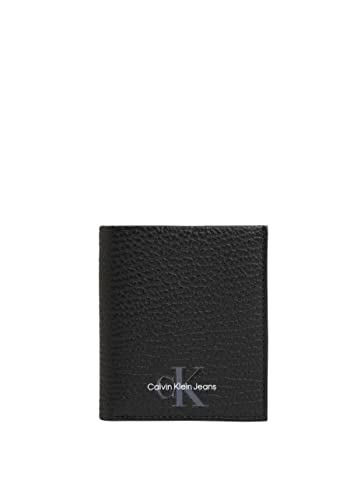 Calvin Klein Jeans Herren Mono Textured SMALL N/S Trifold K50K509499 Geldbörsen, Schwarz (Black) von Calvin Klein Jeans