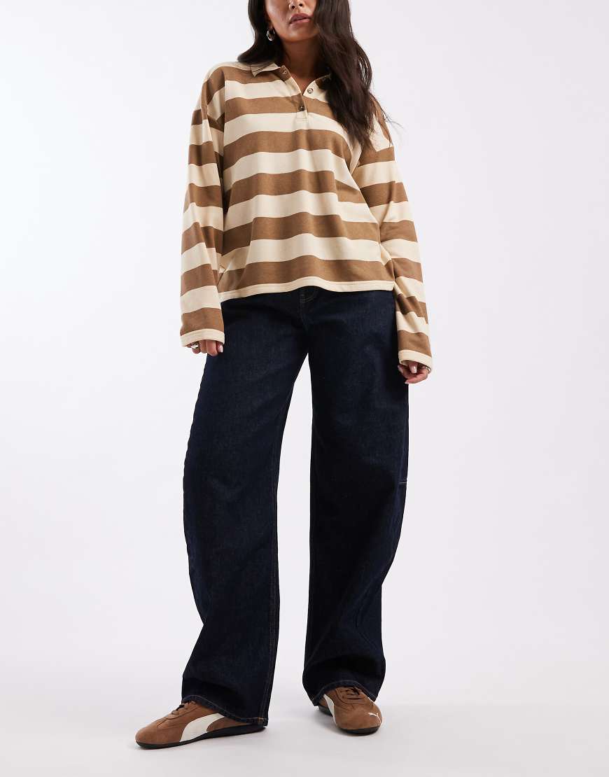 Calvin Klein Jeans - Jeans mit weitem Barrel-Leg-Schnitt in Indigo-Rinse-Marineblau von Calvin Klein Jeans