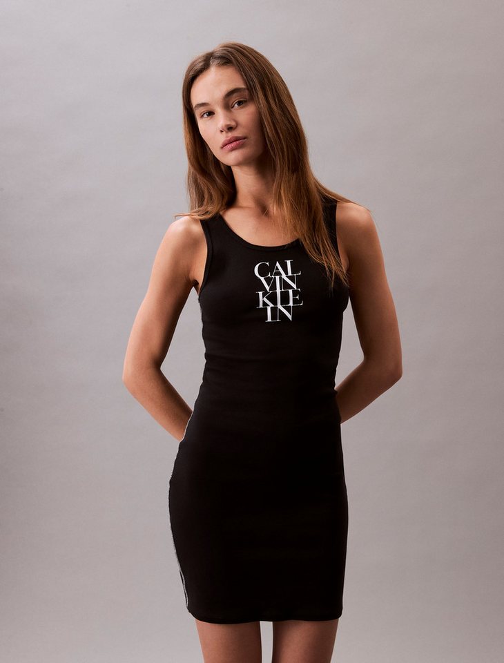 Calvin Klein Jeans Jerseykleid SL COTTON 1X1 RIB TANK DRESS Mit tiefem Rundhalsausschnitt von Calvin Klein Jeans